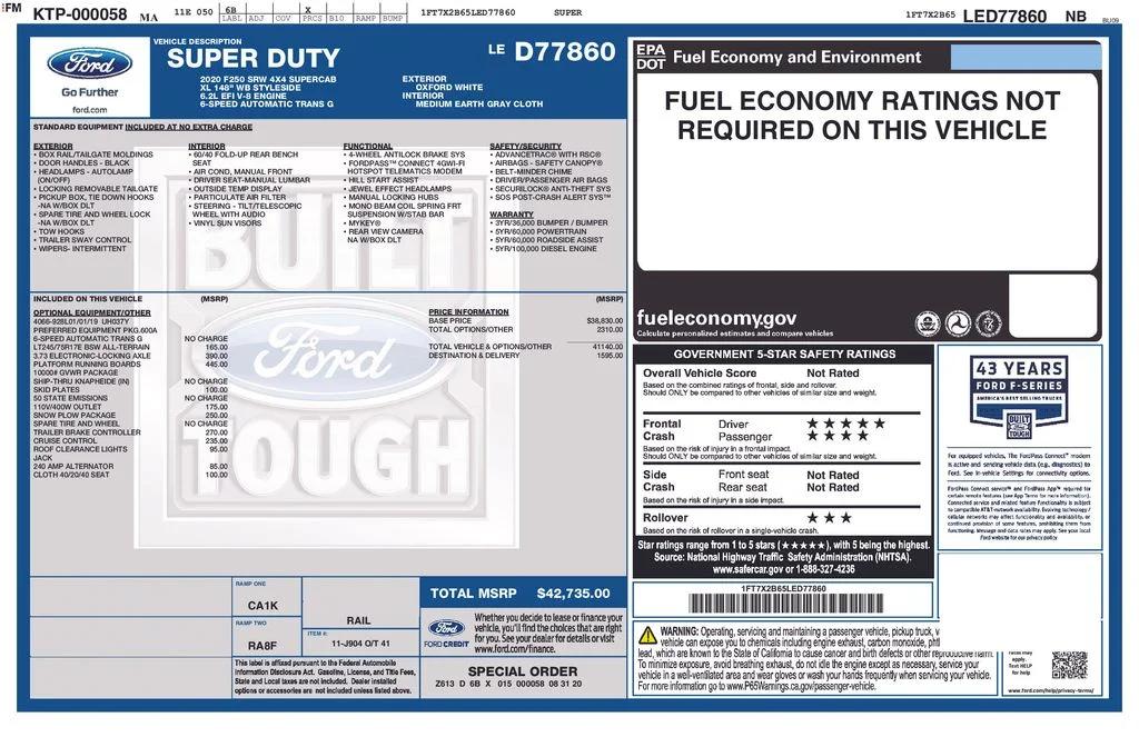 ford f-250 super duty 2020 1FT7X2B65LED77860 image ford f-250 super duty 2020 1FT7X2B65LED77860 image